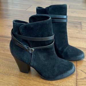 All Saints Victoria Suede Ankle Wrap boots